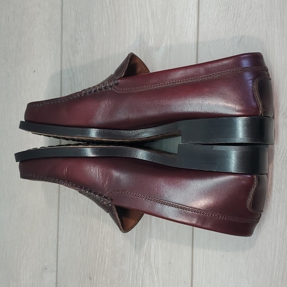 TOD'S MENS "Like New" Leather Burgundy Loafer Oxford Slip on shoes sz UK6.5US7.5 - Picture 6 of 14